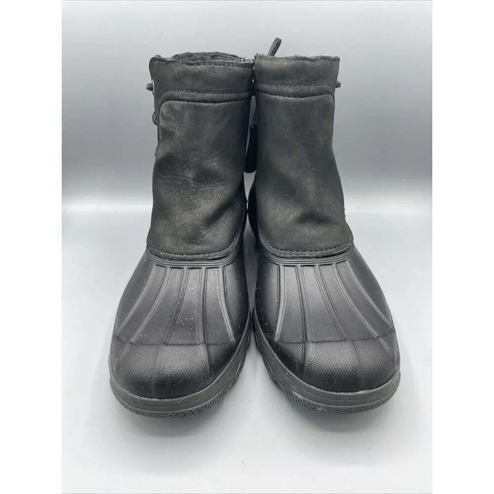 Sperry Top Sider Womens‎ Black Duck Boots Saltwater Leather  Size 9.5